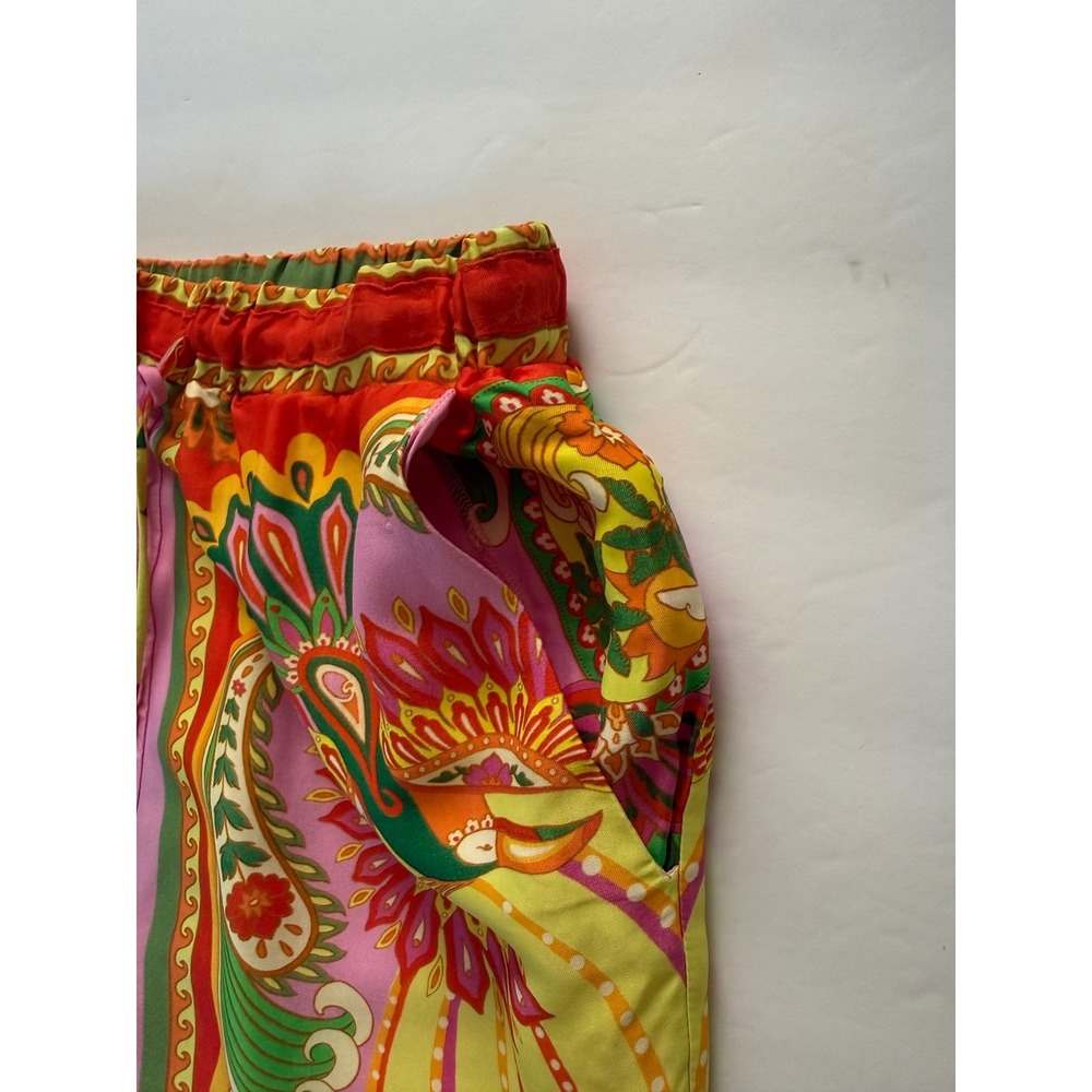 Farm Rio Womens Tropical Beach Toucans Pull On Pants Size S Maximalist Festival - Picture 7 of 14